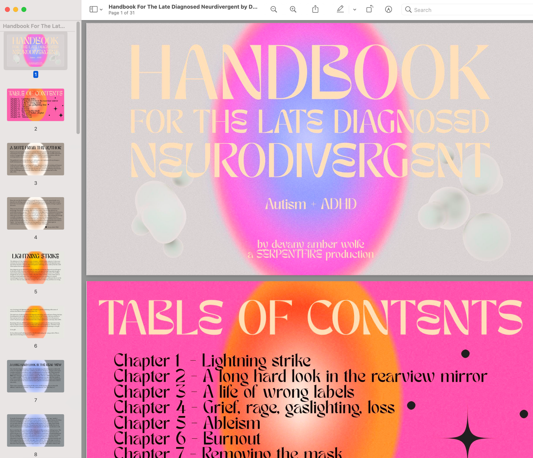 Handbook For The Late Diagnosed Neurodivergent: Autism + ADHD